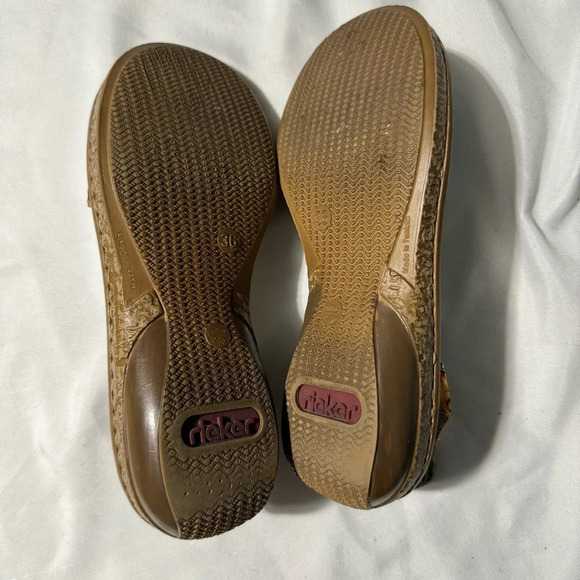 Rieker Sandals Multicolour Elastic Strap Slingback Size 36  (5 1/2) - Picture 9 of 10